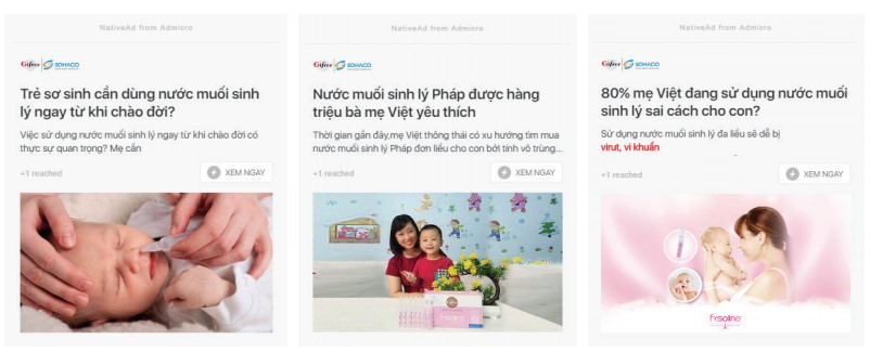 Native Ads của thương hiệu Fysoline từ Dược Sohaco